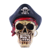 Maxbell Resin Human Skull Figurine Holiday Holloween Sculpture Decoration Craft 006
