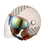 Maxbell Motorcycle Half Helmet 3/4 Shield Sturdy Quick Release Buckle Scooter Helmet XL