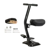 Maxbell Kids Bike Seat Metal Attachment Cycling Accessories Easy to Install Foldable Black