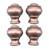 Maxbell 4 Pieces Curtain Rod Finials Drape Rod Finals Heads for Indoor Bedroom Hotel Rose Gold