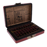Maxbell Maxbell 9 Rows Vintage Chinese Wooden Bead Arithmetic Abacus with Box Calculator Counting Collection