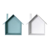 Maxbell Wooden House Shaped Shelf Shelves Wood Children Bedroom Decor White Blue