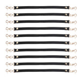 Maxbell 10Pieces PU Leather Short Handbag Bag Strap Replacement Purse Handle Black