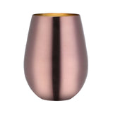 Maxbell Stainless Steel Beer Mug Stemless Cocktail Mug for Bar Drinkware Home Hiking Rose Gold