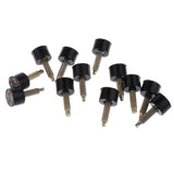 Maxbell 3xFootful 6 Pair of Black PU Round Heel Plate for High-Heeled Shoes 9mm Diameter 600 Style