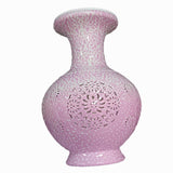 Maxbell DIY 3D Puzzle Flower Vase Unique Flower Arrangement for Cabinet Office Decor Pink