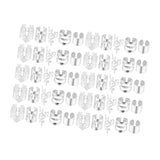 Maxbell Braids Clips Hair Charms for Braids Hair Cuffs Rings for Show Party Festival Silver 50pcs