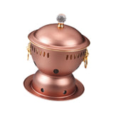 Maxbell Alcohol Burner Hot Pot Copper Pot Buffet Hot for Family Gathering BBQ Parties Copper Color