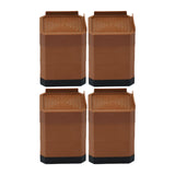 Maxbell 4 Pieces Anti Vibration Pads Square Furniture Leg Risers for Table Chair Bed 3 layer Brown