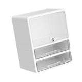 Maxbell Desktop Storage Box Lidded Multipurpose for Household files Office Organizer wihte 33.2x24.5x42cm