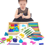 Maxbell Maxbell Kids Math Montessori Toy - Wooden Counting Sticks & Learning Cards In a Box