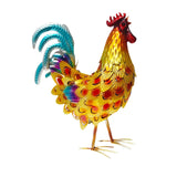 Maxbell Rooster Statue Crafts Metal Figurine for Office Fireplace Table Centerpieces Gold