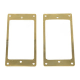 Maxbell 2 Pieces Humbucker Pickup Ring Bridge Pickup Accessory Pickup Frame Mounting Gold