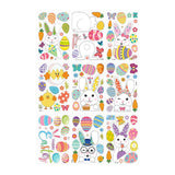 Maxbell 9 Sheets Easter Bunny Window Stickers Cute Glass Window Clings for Kids Home