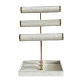 Maxbell Bracelet Holder Display Jewelry Holder Organizer for Watch Rings Living Room White