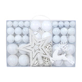 102Pcs Christmas Ball Ornaments Shatterproof for Thanksgiving Wreath Wedding White