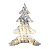 Christmas Flocking Statue Favor Gift with Light for Home Decoration Winter Christmas tree M