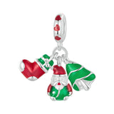 Christmas Bracelet Charm Pendant for Necklaces Xmas Bracelets Craft Supplies Style D