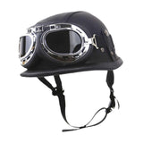 Maxbell Vintage Helmet with Goggles Skating Skate Half Face Helmet Men Unisex Adults XL
