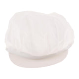 6Pcs Cook Adjustable Kitchen Baker Chef Elastic Cap Hat Catering White+Pink