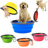 Maxbell Maxbell Pet Dog Portable Silicone Collapsible Travel Feeding Bowl Water Dish Feeder Pink