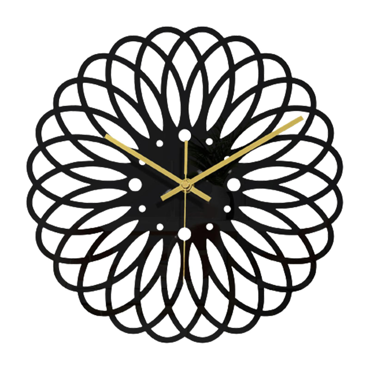 Maxbell Maxbell Modern Wall Clock Home Gift Acrylic Living Room Art Black Decor Weave