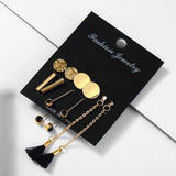 Maxbell 5 Pairs Charming Assorted Multiple Drop Dangle Long Tassel Earrings Jewelry Set - Aladdin Shoppers