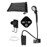 Maxbell Portable Shower Digital Display Multipurpose for Hiking Bathing Pet Cleaning Black