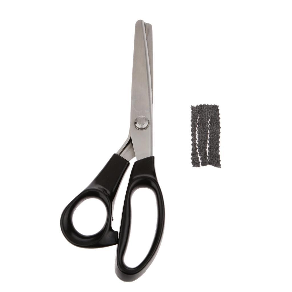 Maxbell Maxbell Leather Scalloped Tooth Scissors Lace Scissors with Black Handle 4mm