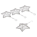 Maxbell 4Pcs 27cm Iron Star Shape Succulent Pot Metal Hanging Planter Plant Holder