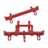 Maxbell 2 Pieces 1/12 RC Front Rear Bumper Upgrade Part for MN82 LC79 RC Crawler DIY red