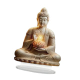 Acrylic Decorative Sign 2D Flat Buddha Ornament for Office Living Room Decor Color C