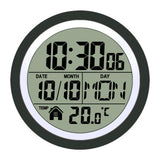 Digital Shower Clock Modern Small Wall Clock for Bedroom Living Room Black