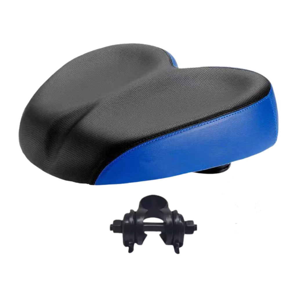 Maxbell Bike Seat Comfortable Anti Slip Replacement Noseless Enlarged  Bicycle Saddle blue