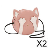 Maxbell 2x1 Set DIY Shoulder Bag Making Materials Hand Woven Bag Crafts Projects Pink