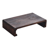Maxbell Wooden Low Stool Versatile Bed Table Small Ottoman for Household Desk Tatami