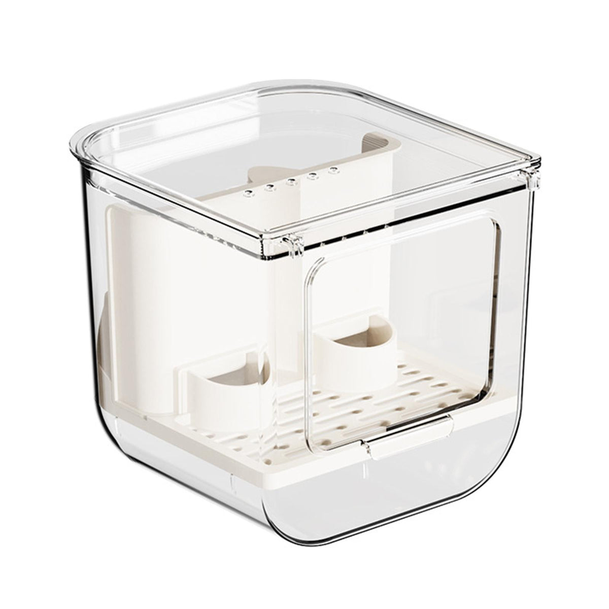 Maxbell Automatic Parrot Feeder Storage Food Dispenser for Small Birds Budgies Finch