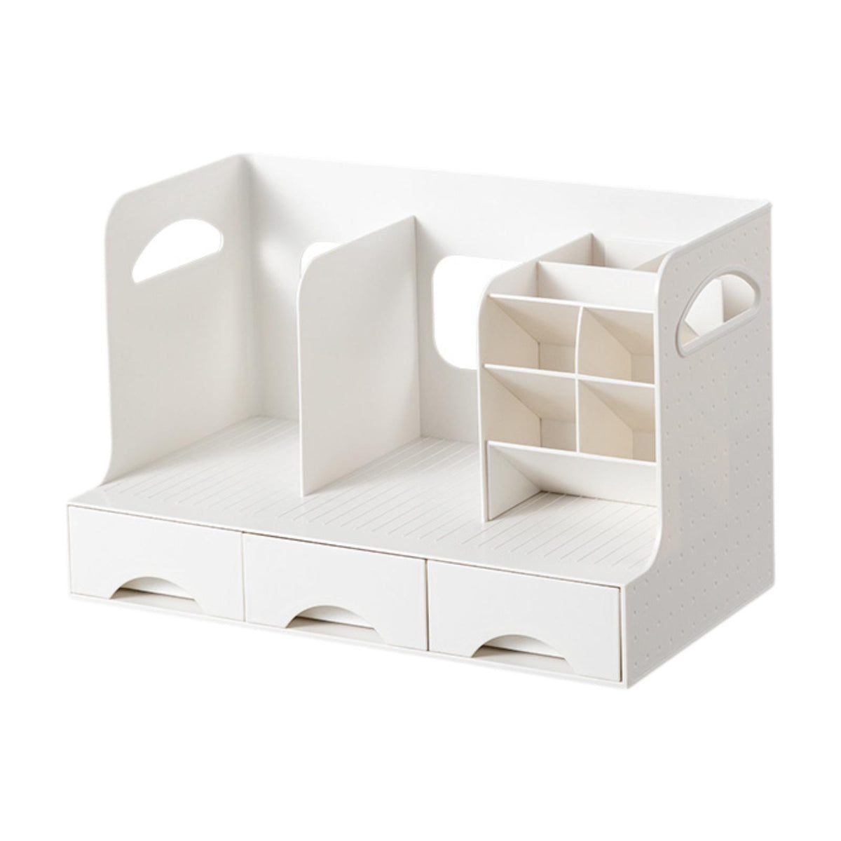 Maxbell Desktop Bookshelf Office Storage Rack Book Stand for Centerpiece Home Office Type B White
