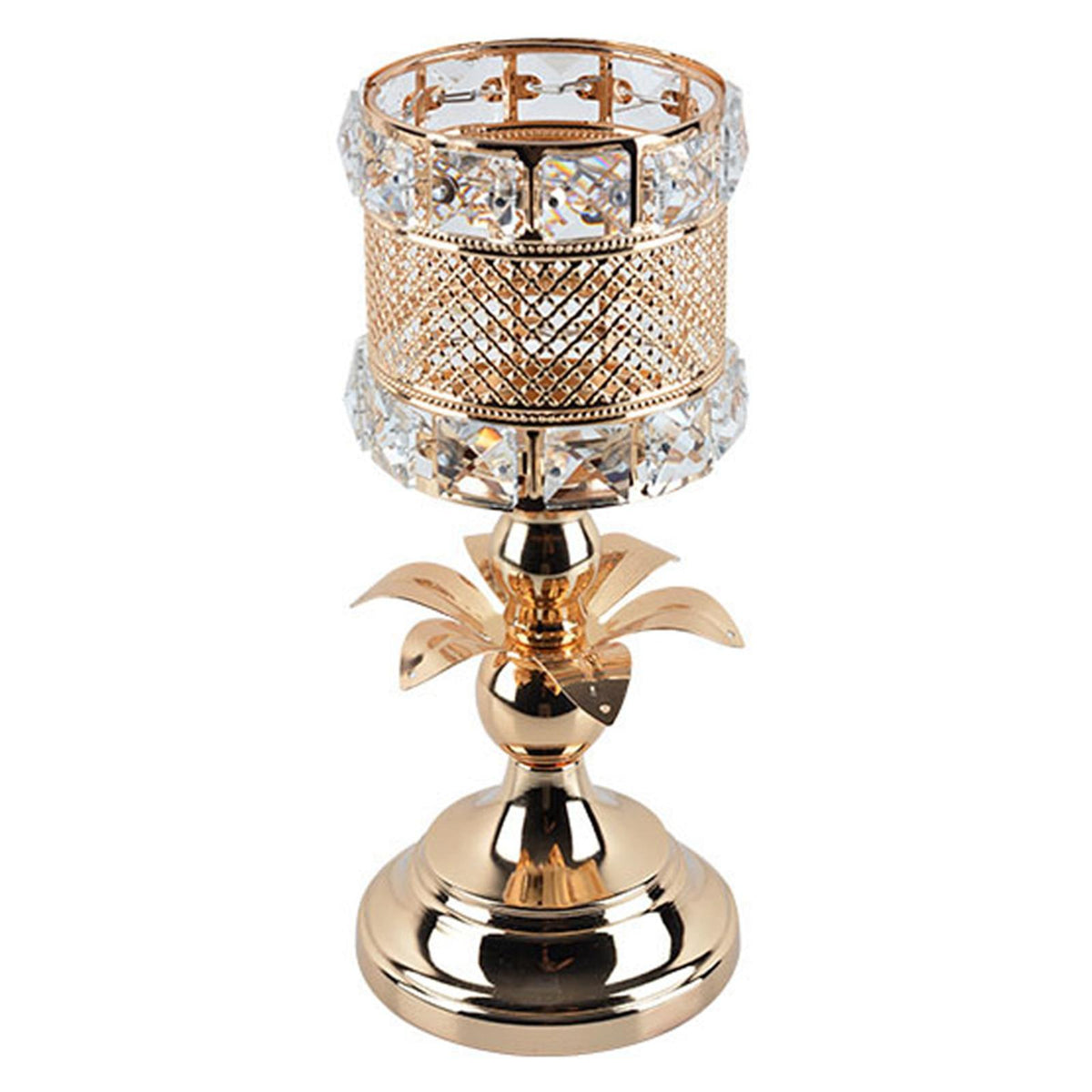 Maxbell Maxbell Vintage Style Crystal Candle Holder Tealight Candlestick Stand for Wedding S