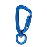 Maxbell 500KG Auto Locking Carabiner Rotating Ring Outdoor Keychain Hook Royal Blue - Aladdin Shoppers