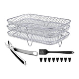 Maxbell 3x Air Fryer Racks Kitchen Air Fryer Accessories Stainless Steel Fryer Racks