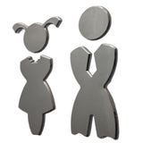 Maxbell Toilet Door Sign Male and Female Restroom Indicator for Hotels Toilets Shops