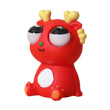 Maxbell Raised Eyes Animal Toy Eye Popping Dragon Toy for Children Goodie Bag Filler Red