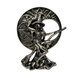 Maxbell Halloween Figurine Witch Statue Decorative Sculpture for Fireplace Home Desk Moon