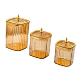 Maxbell 3Pcs Appetizer Food Bowl Airtight Food Storage Container for Dining Room Nut Amber Tower Bead