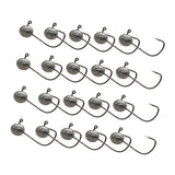 Maxbell 20x Elliptical Shape Fishing Hooks Fishing Equipment Metal Baits Attachments 1g