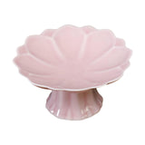 Maxbell Ceramic Footed Plate Countertop Pedestal Bowl for Events Family Coffee Table pink