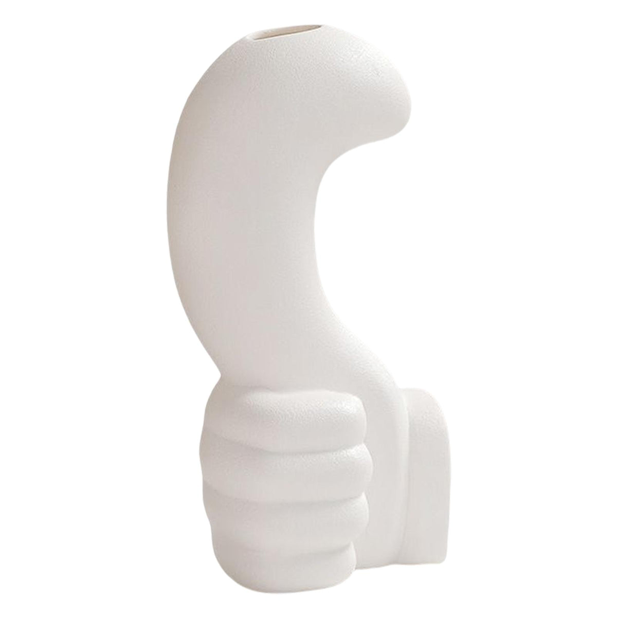 Maxbell Maxbell Modern Desktop Flower Pot Body Decoration Ceramic Vase 9.8cmx21.5cm White