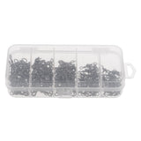 Maxbell Maxbell 115pcs Heavy Duty Three Way Barrel Swivels Black T-Ture Swivels Fishing Connectors with Box