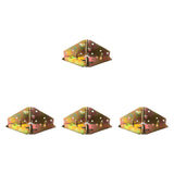 Maxbell 4Pcs Folding Flip Top Hinges Edge Hinges for Computer Desk Butler Tray Doors 15.5x5.5x0.15cm
